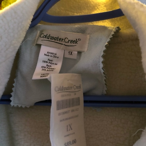 Blue Faux Shearling Coat - Picture 3 of 5